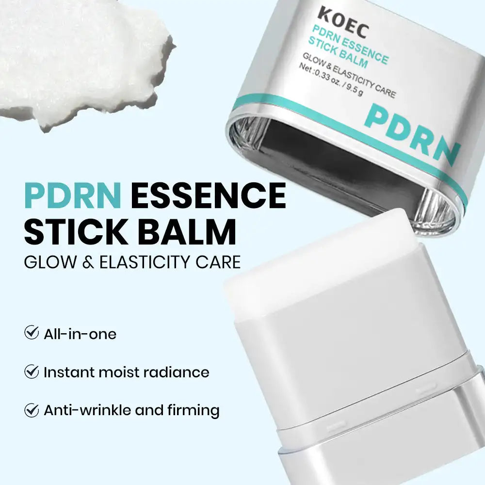 KOEC Portable PDRN Essence Stick Balm Moisturizing Glowing Firming Anti-Wrinkle Enhance Elasticity Collagen Niacinamide Glycerin