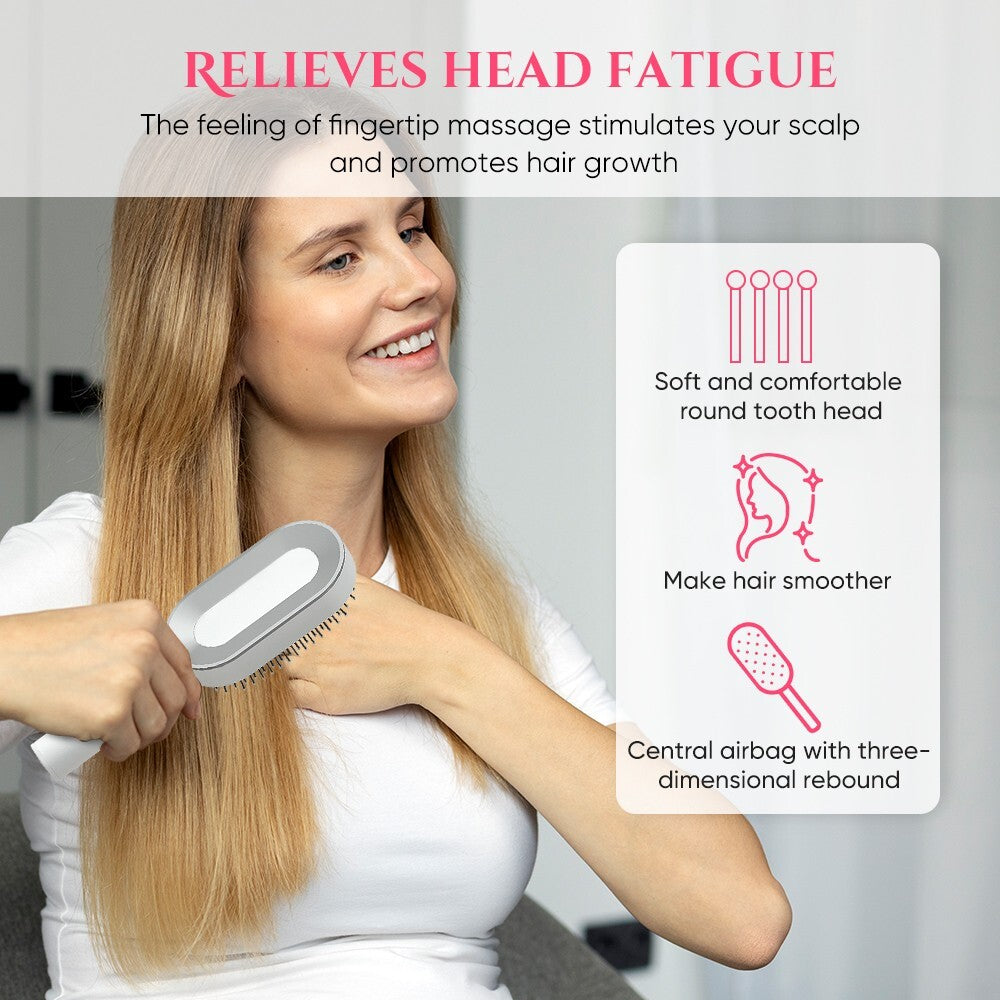 Self Cleaning Detangling Hair Brush 3D Air Cushion Scalp Massager Hair Straighte