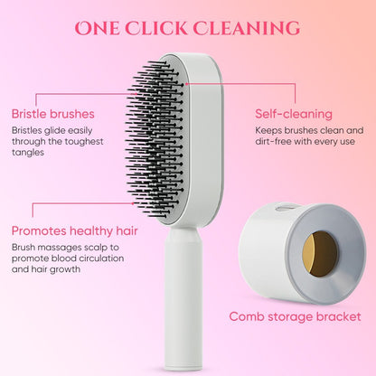 Self Cleaning Detangling Hair Brush 3D Air Cushion Scalp Massager Hair Straighte