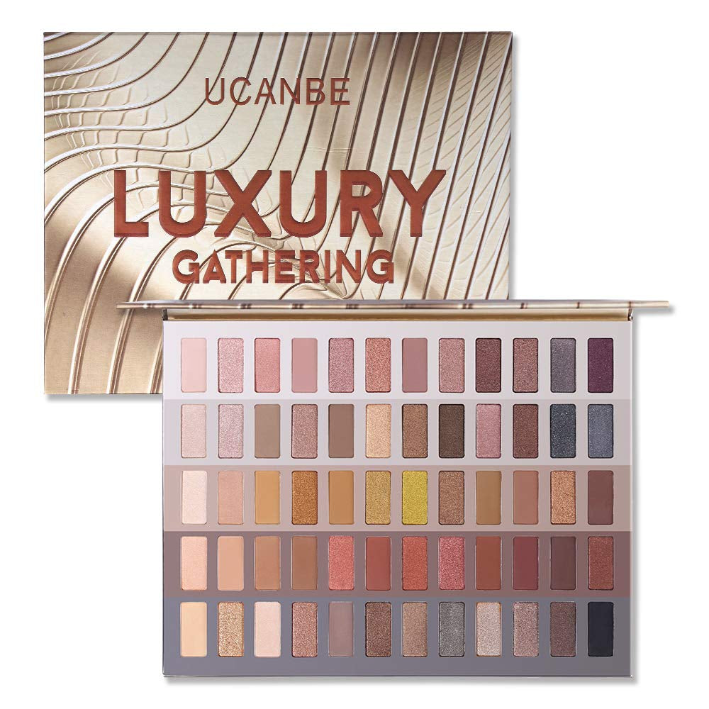 Be Hers Luxury Neutral Eyeshadow Palette (High-Pigment Shimmer, Matte, and Metallic Shades)