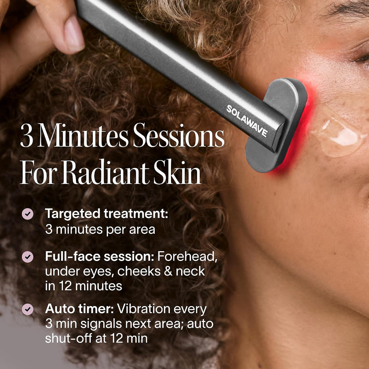 4-In-1 Red Light Therapy Wand for Face & Neck (Charcoal) | Fda-Cleared for Face Wrinkles. Red Light Therapy, Galvanic Current, Warmth & Massage Work Together for Firmer, Glowing Skin.
