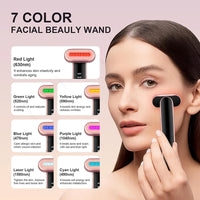 New BeHers 7 Color Light Beauty Wand - Micro-current Facial Device Vibration Eye Massager