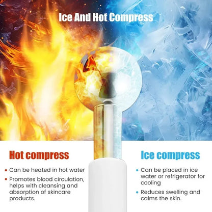Stainless Steel Ice Globes Cooling Facial Sticks Beauty Spa Skin Care Tools Fine Wrinkles Tighten Pores Reduce Puffiness