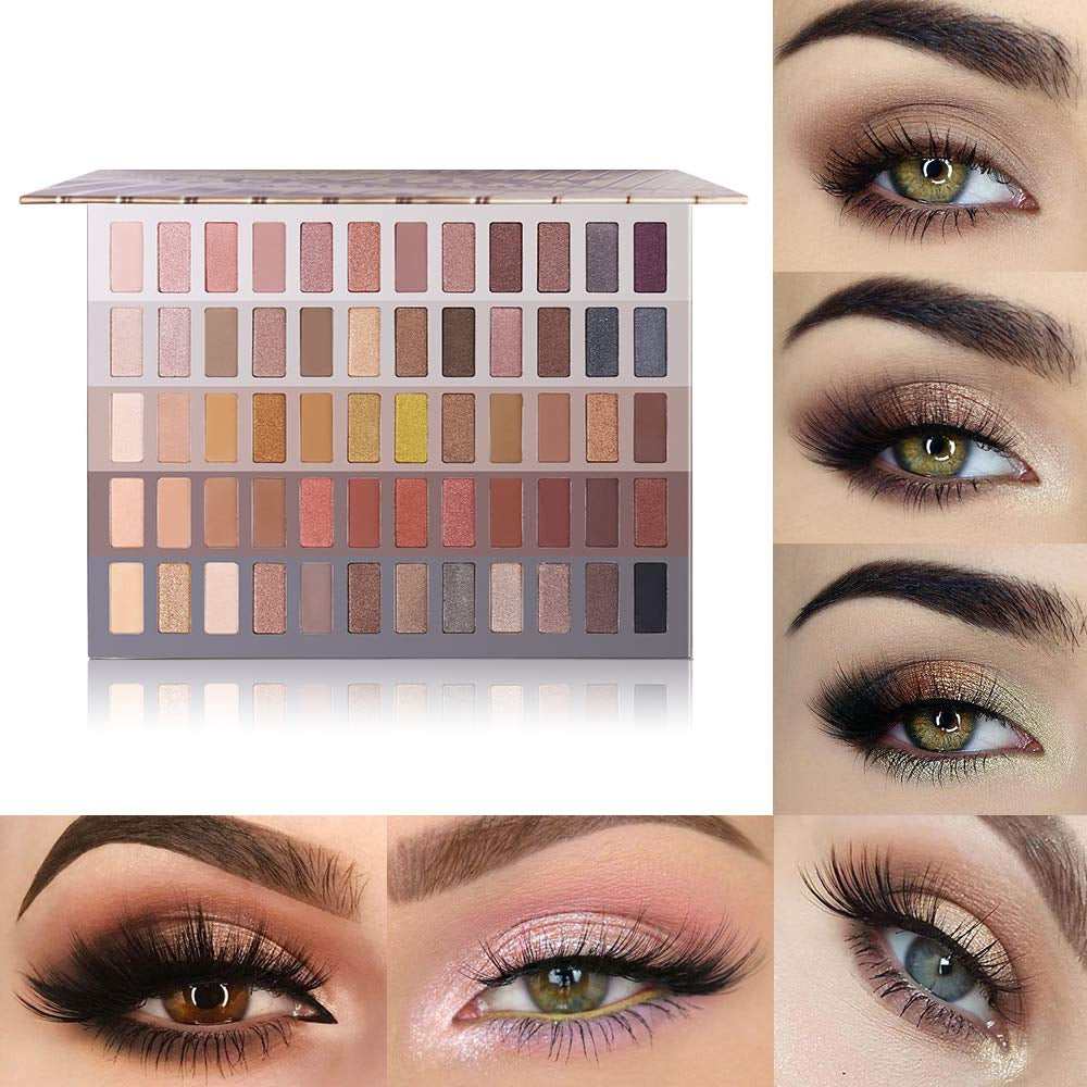 Be Hers Luxury Neutral Eyeshadow Palette (High-Pigment Shimmer, Matte, and Metallic Shades)