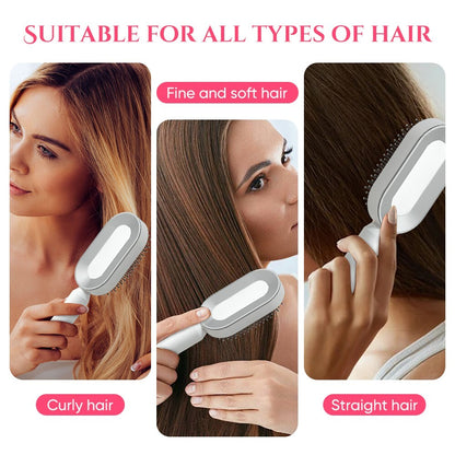 Self Cleaning Detangling Hair Brush 3D Air Cushion Scalp Massager Hair Straighte